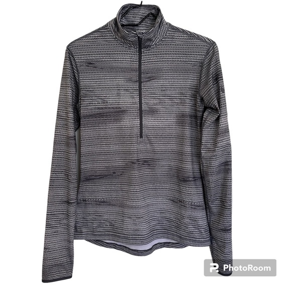 Women's Grey Nike Dri-fit fitted long sleeved 1/2 zip top size medium - Picture 1 of 5